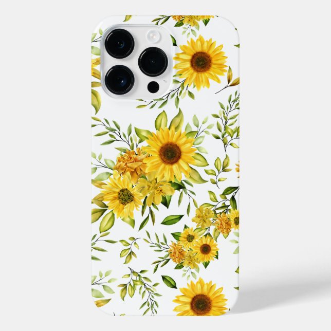 Coque iPhone Watercolor Sunflower 8 (Verso)