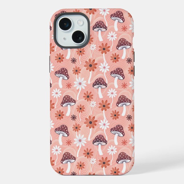 Coque iPhone Wavy Mushroom Garden (Verso)