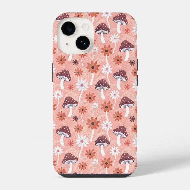 Coque iPhone Wavy Mushroom Garden (Verso)