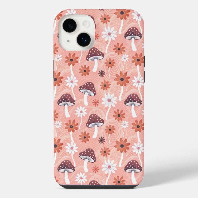Coque iPhone Wavy Mushroom Garden (Verso)