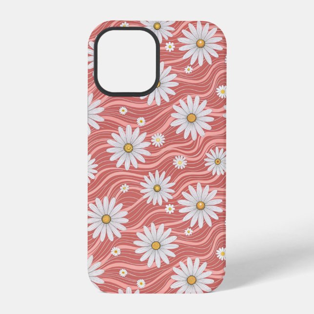 Coque iPhone Wavy Pink Daisies (Verso)