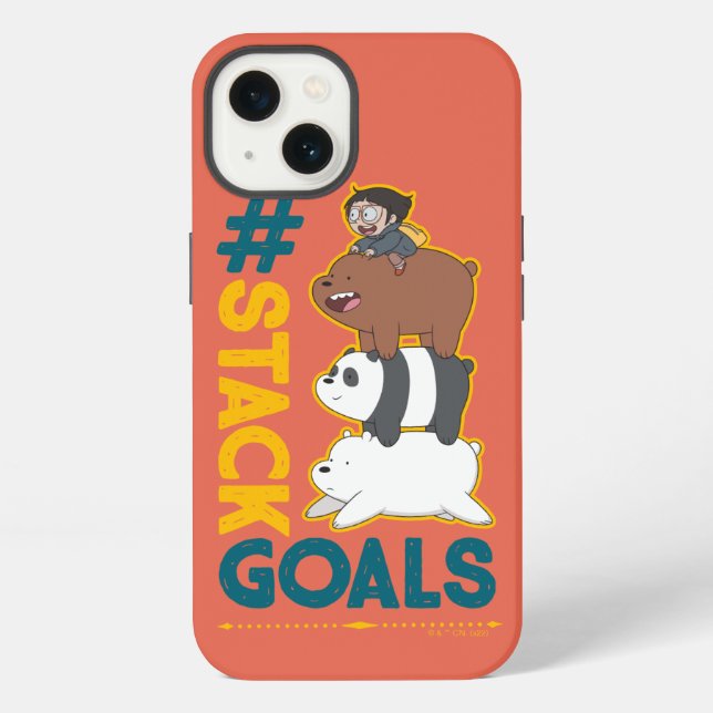 Coque iPhone We Bare Bears et Chloe - #StackGoals (Verso)