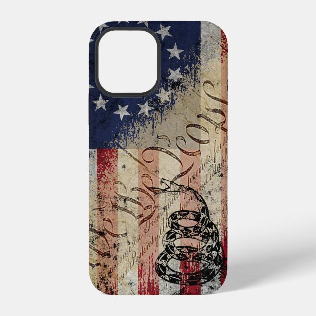 Coque iPhone We The People Betsy Ross American Flag and Snake i (Verso)