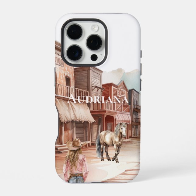 Coque iPhone Western Town (Verso)