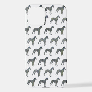 Coque iPhone 12 Whippet Italien Greyhound Chig Silhouett Grille Bl
