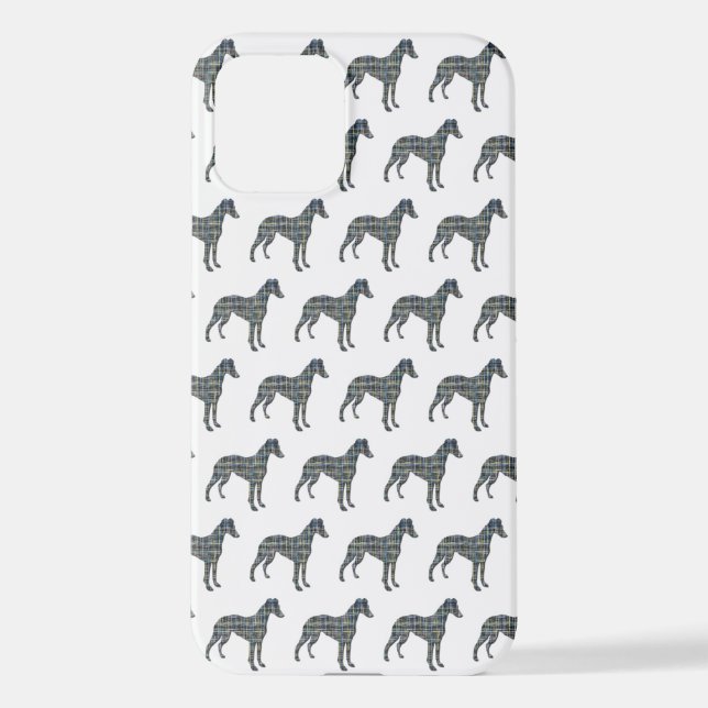 Coque iPhone Whippet Italien Greyhound Chig Silhouett Grille Bl (Verso)