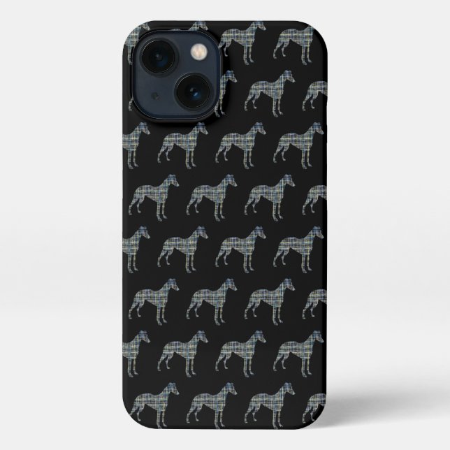Coque iPhone Whippet Italien Greyhound Chig Silhouett Grille No (Verso)