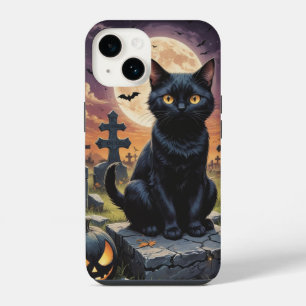 Coque Pour iPhone 14 Whiskers of the Witching Hour - Chat noir