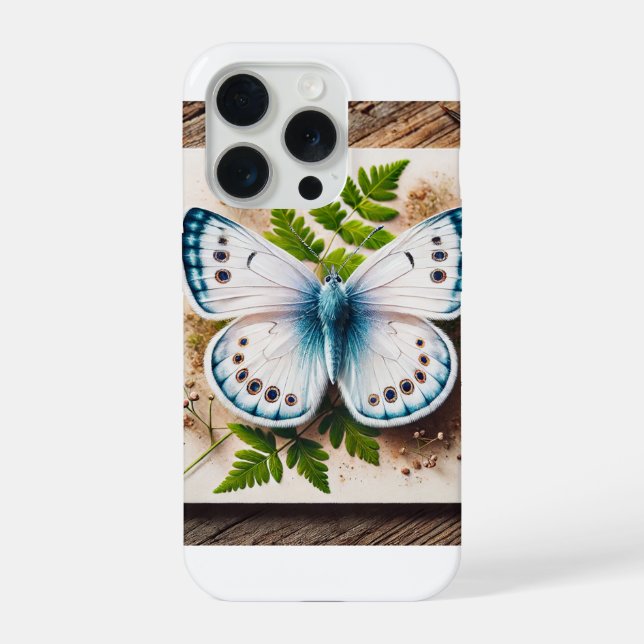 Coque iPhone White Butterfly in Natural Setting 200724IREF220 - (Verso)