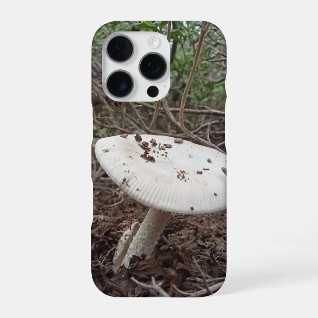 Coque iPhone White Forest Mushroom Aesthetic Phone Case (Verso)