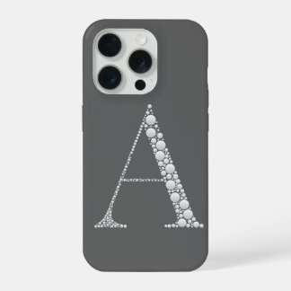 Coque iPhone 15 Pro White Letter A – Minimal Monogram Phone Case Desig