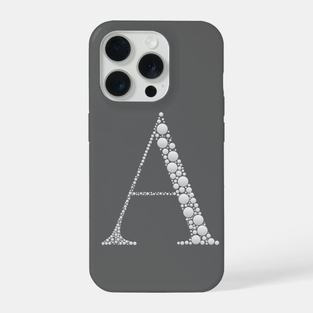 Coque iPhone White Letter A – Minimal Monogram Phone Case Desig (Verso)