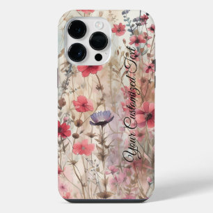 Coque Pour Pour iPhone 14 Pro Max Wild Beauty Woven : Façonné par des Fleurs sauvage
