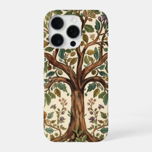 Coque iPhone 16 Pro William Morris Arbre de Vie Vintage Préraphaélite