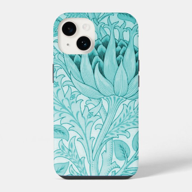 Coque iPhone William Morris Artichoke Turquoise (Verso)