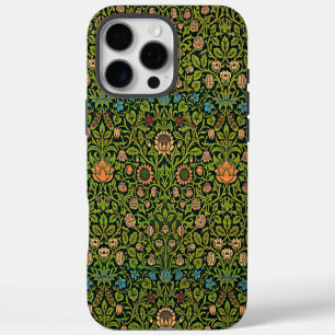 Coque iPhone 16 Pro Max William Morris - Columbine, vert foncé,