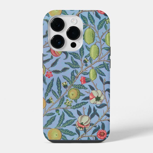 Coque iPhone William Morris Saule fruit ou Grenade botanique (Verso)