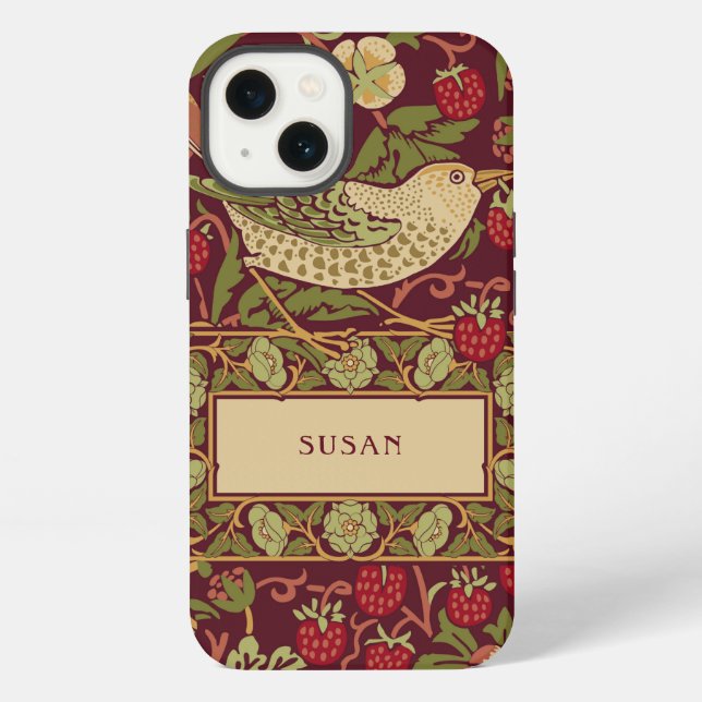 Coque iPhone William Morris Strawberry Thief Coque-Mate iPhone  (Verso)