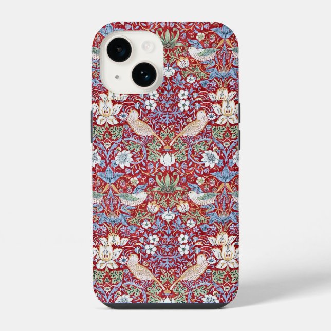 Coque iPhone William Morris Textile Strawberry Thief (Verso)