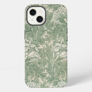 Etui iPhone 13 William Morris Vert Sauge Motif Tulipe : Vintage