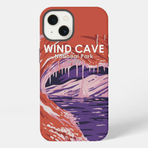 Etui iPhone 13 Wind Cave Parc National Dakota du Sud Vintage