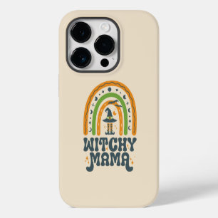 Coque Pour iPhone 14 Plus Witchy Mama Mère Rainbow Super Halloween