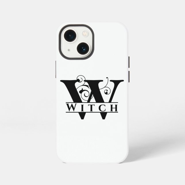 Coque iPhone Witchy Sorch Monogramme Nom Conception Coque-Mate  (Verso)