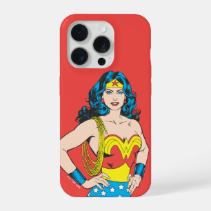 Coque iPhone 15 Pro Wonder Woman Pose vintage avec Lasso