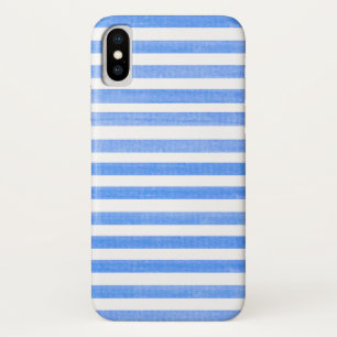 Coque iPhone X Bleu et Blancs