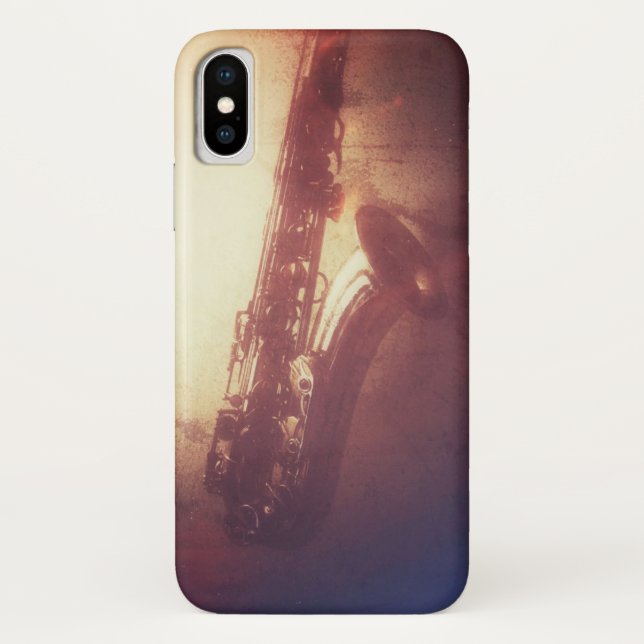 COQUE iPhone X   COQUE IPHONE GÉNIAL DE JAZZ DE SAXOPHONE (Dos)