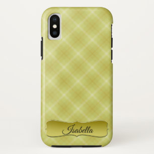 Coque iPhone X crème or jaune tatan