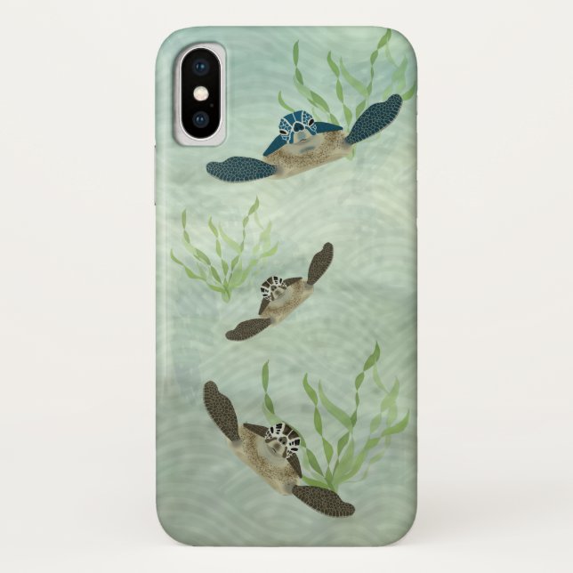 Coque iPhone X pour les tortues marines (Dos)