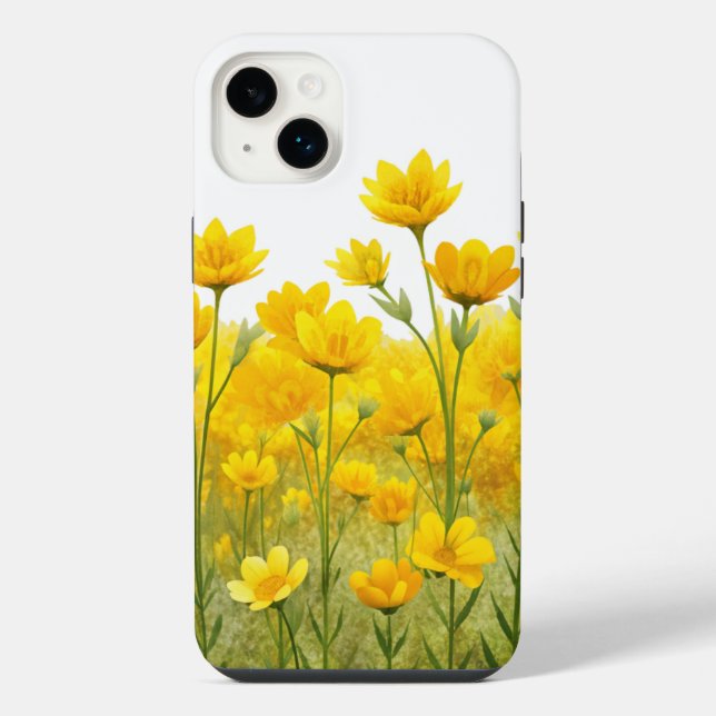 Coque iPhone Yellow Flowers (Verso)