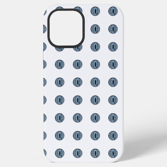Coque iPhone Yeux à points bleu d'Halloween (Verso)