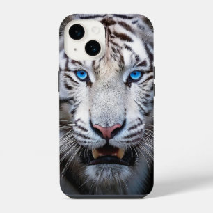 Coque Pour iPhone 14 Yeux Bleus Blancs