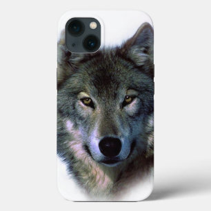 Etui iPhone 13 Yeux de Loup Gris