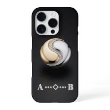 Yin Yang en cristal en or et platine pour un style