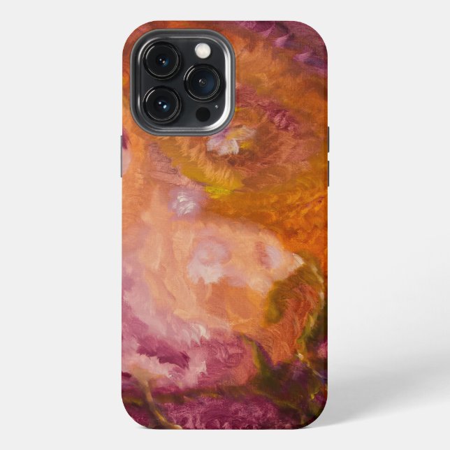 Coque iPhone Yin Yang violet orange (Verso)