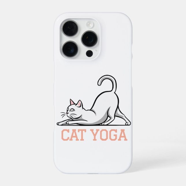 Coque iPhone yoga de chat (Verso)
