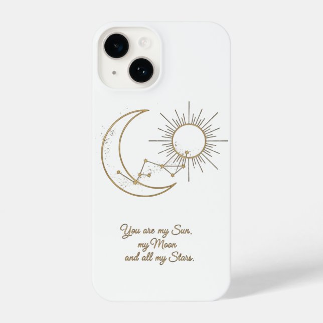 Coque iPhone You are my Sun Moon and Stars Phone Case - Minimal (Verso)