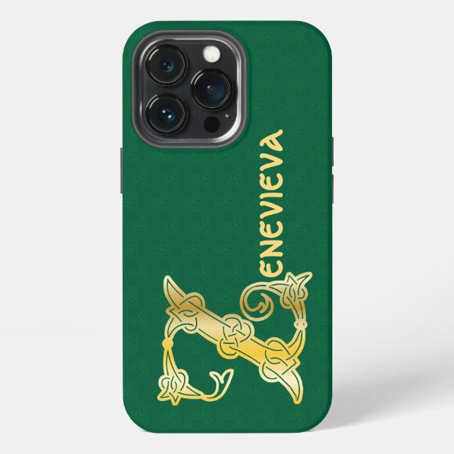 Coque iPhone Z majuscule décorative celtique du 16e siècle (Dos)