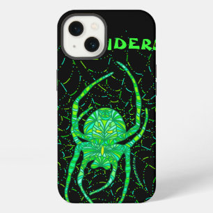 Etui iPhone 13 Z Néon Vert Araignée Effrayante Arachnide Hallowee