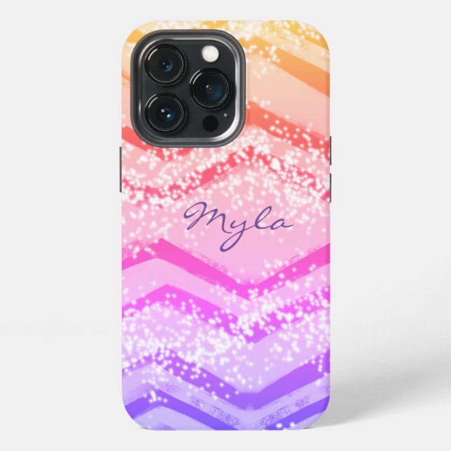 Coque iPhone Zag Ombre rose (Dos)