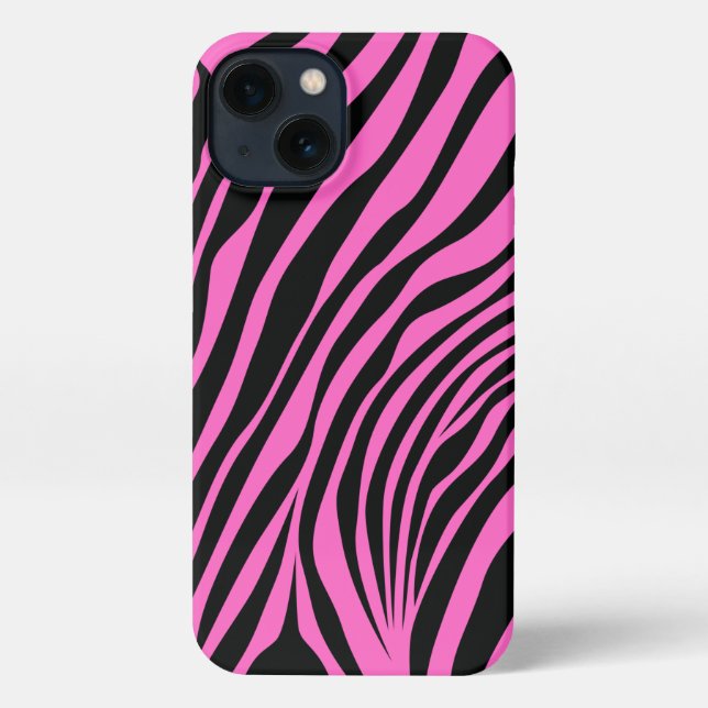 Coque iPhone Zebra Peau rose moderne Fille Poster de animal sau (Verso)