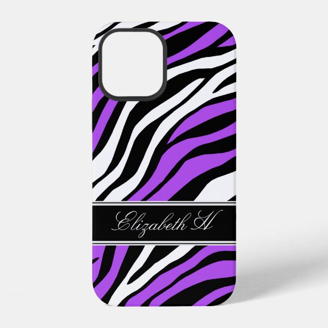 Coque iPhone Zebra Print Mix Purple (Verso)