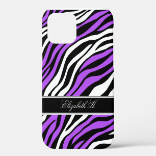 Coque iPhone 12 Zebra Print Mix Purple