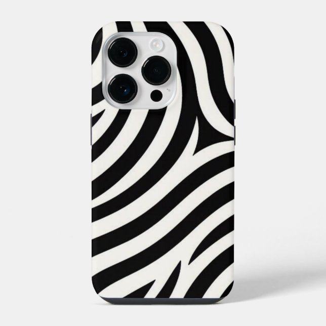 Coque iPhone Zebra Stripes Impression moderne (Verso)
