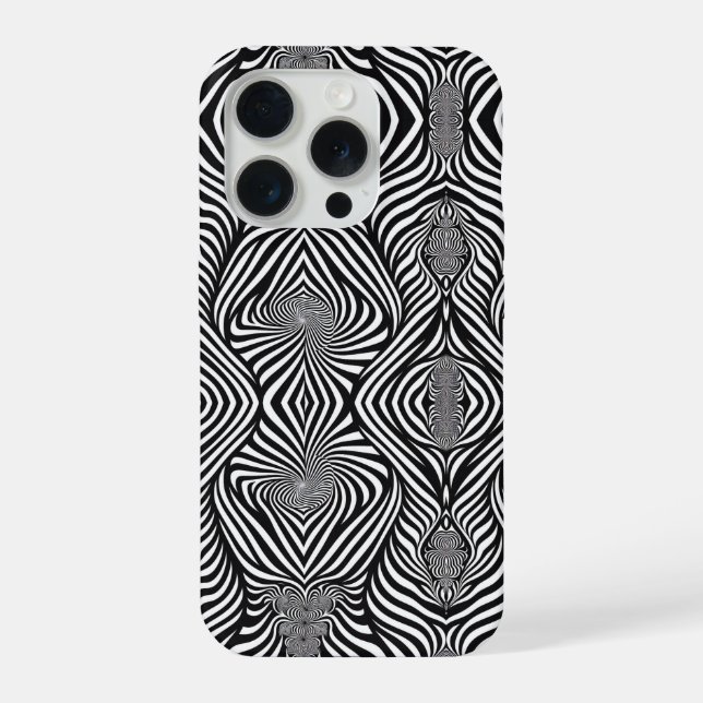 Coque iPhone Zèbre Abstrait B & N (Verso)