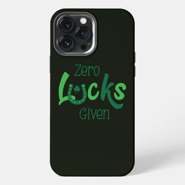 Coque iPhone Zéro Chance Donnée Drôle de St Patricks Day (Verso)