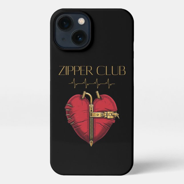 Coque iPhone ZIPPER CLUB, greffe cardiaque, chirurgie à coeur o (Verso)